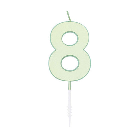 Globos taartkaars 4,5cm pastel mint no. 8