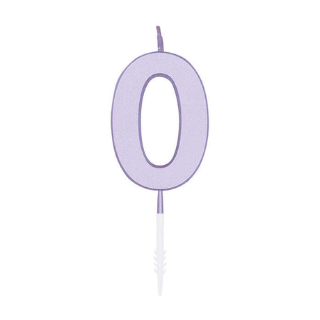Globos taartkaars 4,5cm pastel lila no. 0
