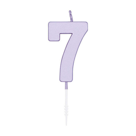 Globos taartkaars 4,5cm pastel lila no. 7