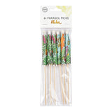 Globos parasol cocktailprikkers van papier xl aloha - 18cm