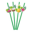 Globos papieren rietjes fruit aloha - 6st.