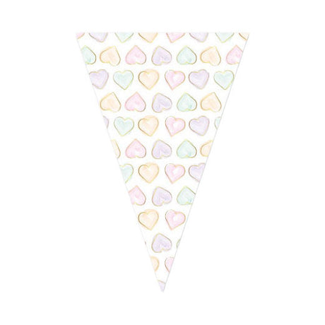 Globos vlaggenlijn van papier watercolors hearts - 6m