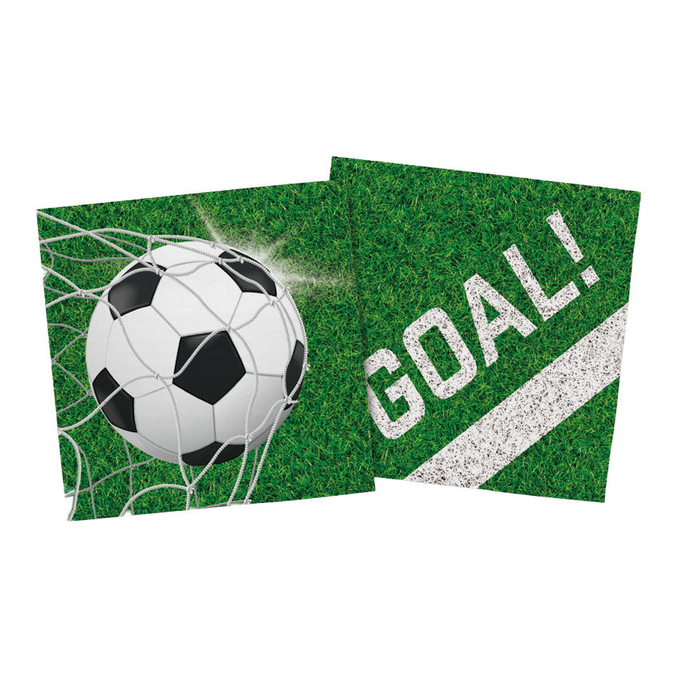 Globos papieren servetten 33x33cm voetbal - 20st.