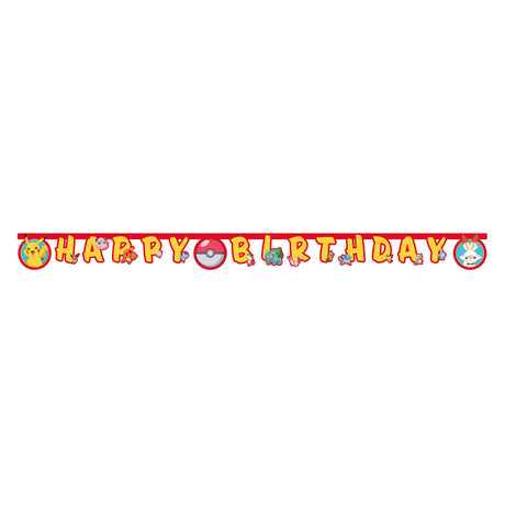 Globos letter guirlande happy birthday pokemon