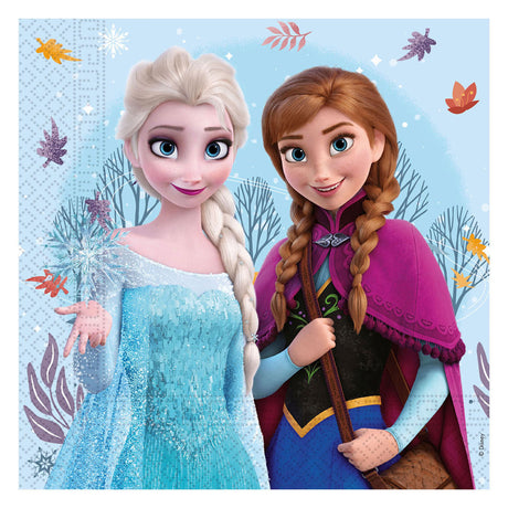 Globos papieren servetten 33x33cm frozen idyllic wonder - 20st.