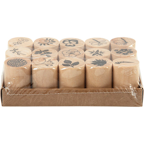 Creativ company https: www.cchobby.nl deco-art-stempels-bloemen-en-bladeren-h-26-mm-d-20-mm-15-stuk-1-doos