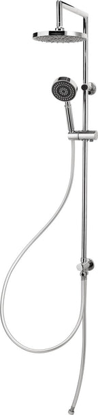 Differnz topline doucheset - stortdouche met losse handdouche - inclusief omstelknop - abs materiaal met anti-kalk rubbers - eenvoudige opbouw montage - afmeting 20 x 20 x 105 cm - kleur chroom