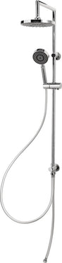 Differnz topline doucheset - stortdouche met losse handdouche - inclusief omstelknop - abs materiaal met anti-kalk rubbers - eenvoudige opbouw montage - afmeting 20 x 20 x 105 cm - kleur chroom