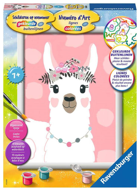 Ravensburger schilderen op nummer lama