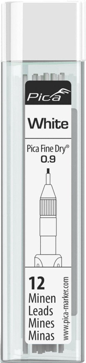 Pica fine dry 7031 navulling wit - 12 staafjes