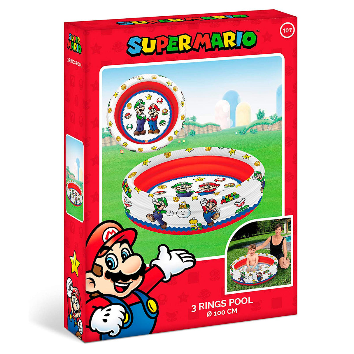 Mondo zwembad 3-rings super mario, 100cm