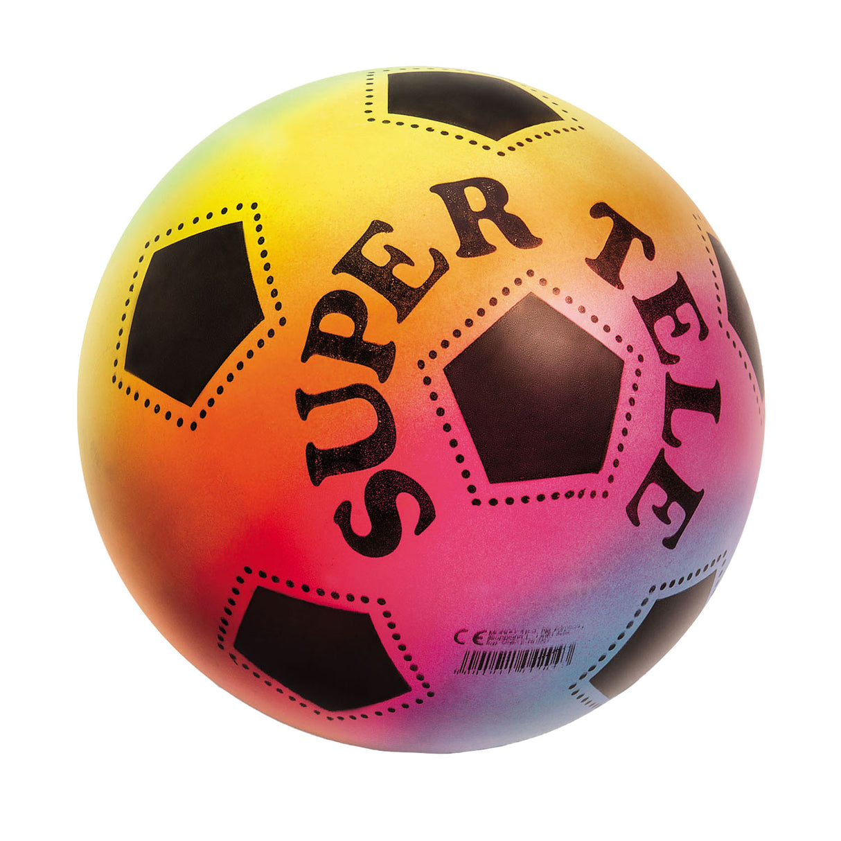 Mondo voetbal super tele regenboog, 23cm