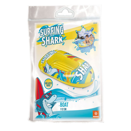 Mondo opblaasboot surfing shark, 112cm