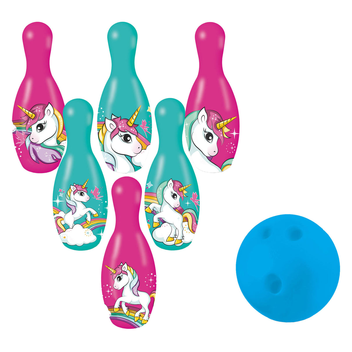 Mondo Bowling Set unicorno, 7dlg.