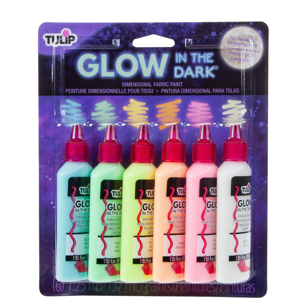 Tulip • 3d textielverf 37ml glow in the dark 6st.