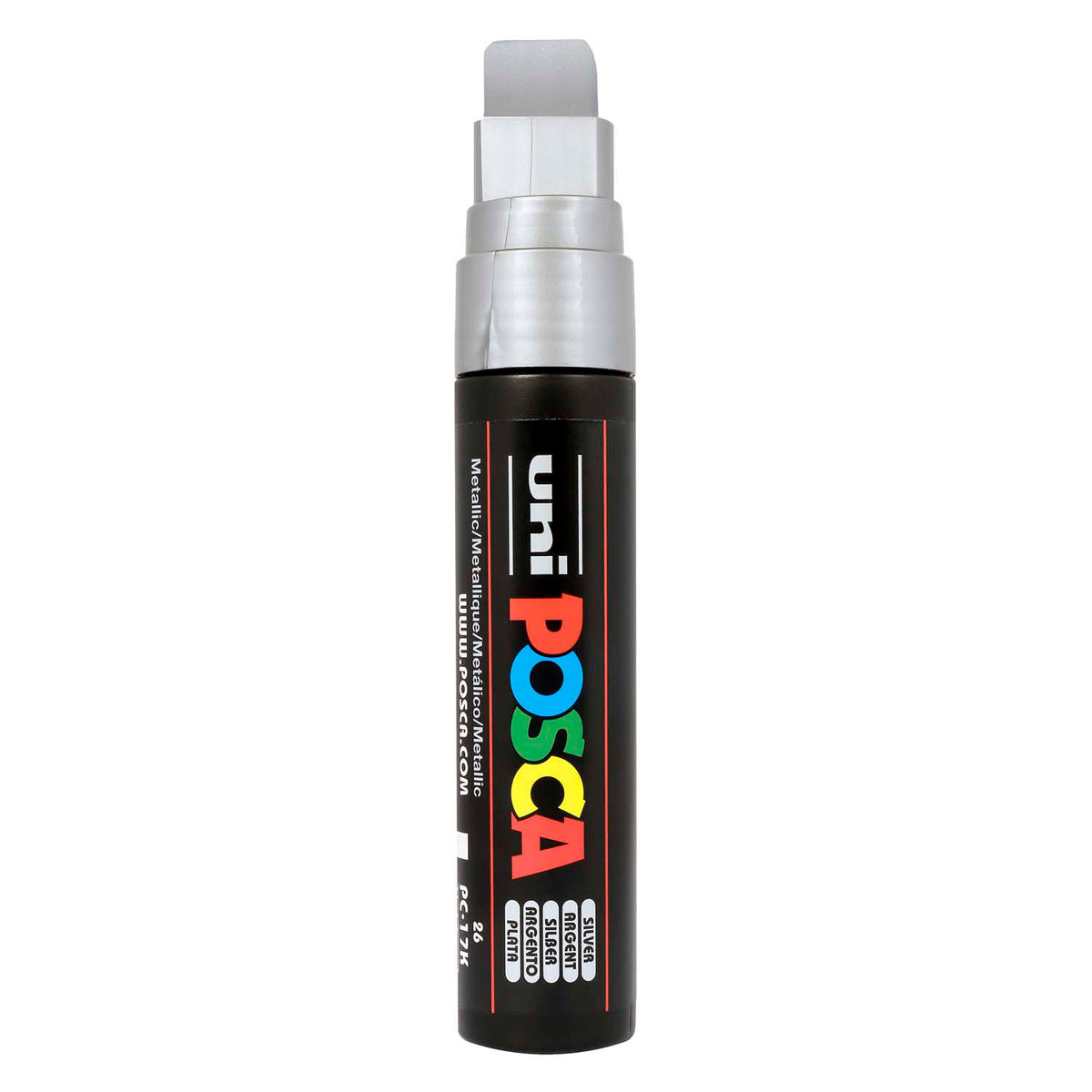 Posca uni verfmarker 17k zilver - blokpunt 15mm