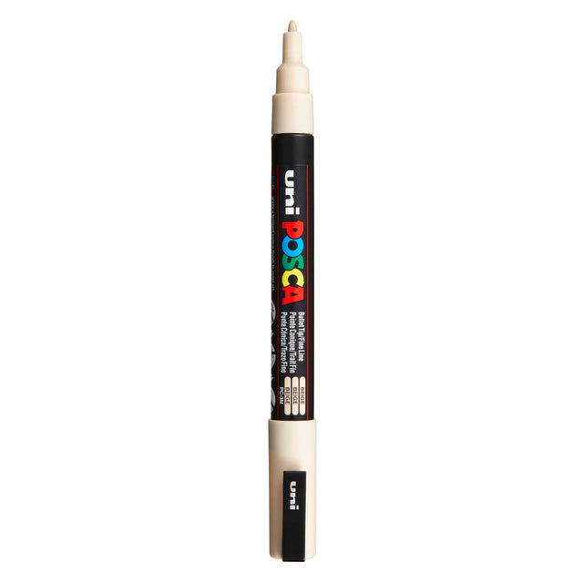 Uni posca pc3m acrylmarker beige - ronde punt tot 1,3 mm