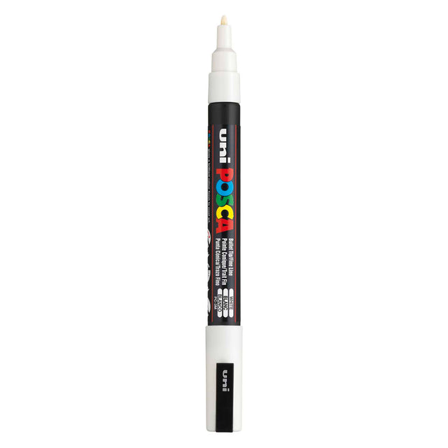Uni posca pc3m acrylmarker wit - ronde punt tot 1,3 mm