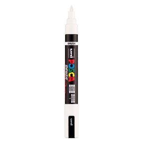 Uni posca brushmarker pc5br wit - brushpunt 1-4 mm