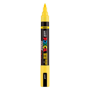 Uni posca brushmarker pc5br geel - brushpunt 1-4 mm