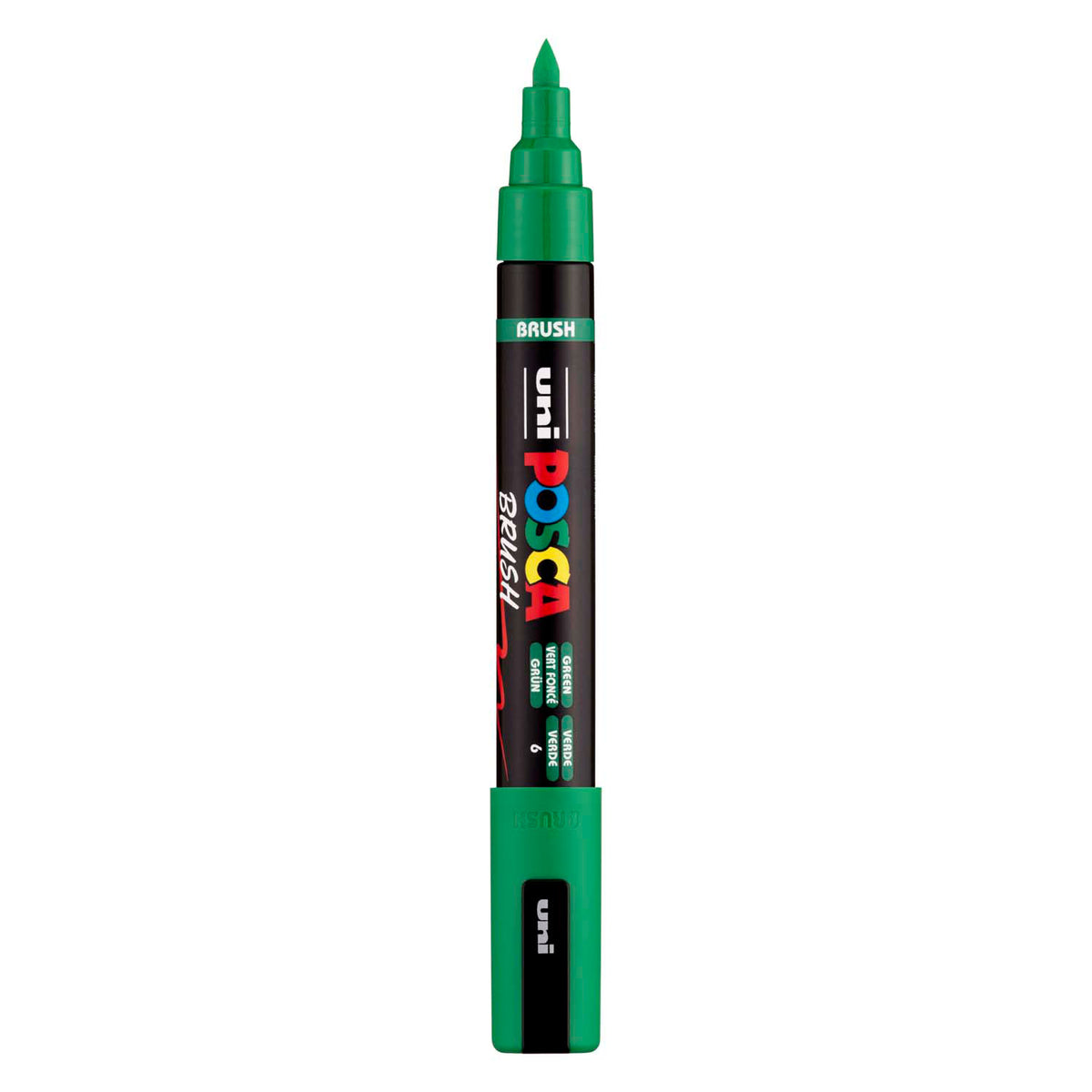 Uni posca brushmarker pc5br groen - brushpunt 1-4 mm