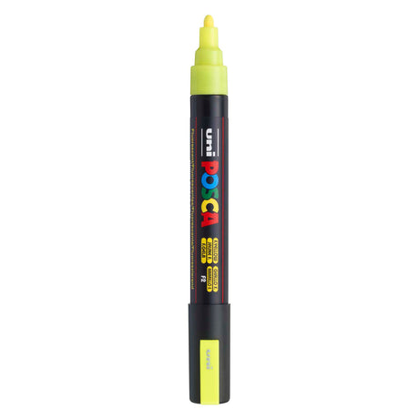 Uni posca verfmarker pc5m neon geel - conische punt 2,5 mm