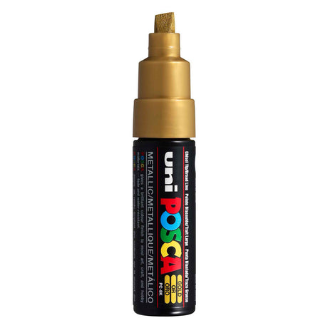 Uni mitsubishi pencil uni posca verfmarker 8k goud - beitelpunt 8mm
