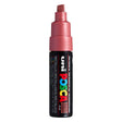 Uni posca verfmarker 8k metallic rood- beitelpunt 8mm