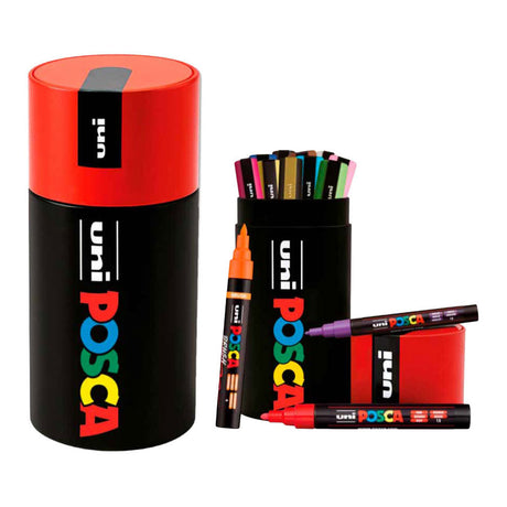 Uni posca pigment marker koker set - 13st.