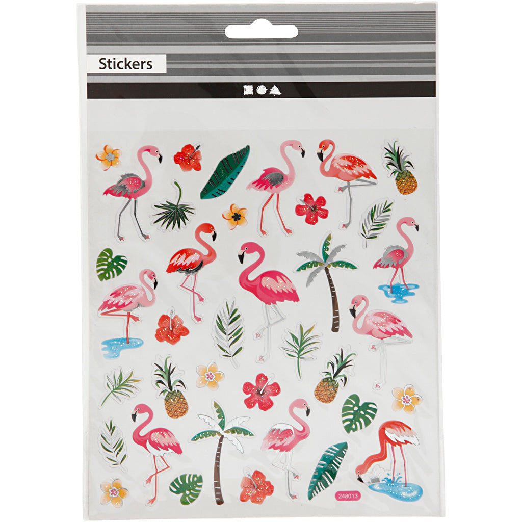 Creativ company http: www.cchobby.nl stickers-flamingo-vel-15x16-5-cm-ca-37-stuk-1-vel
