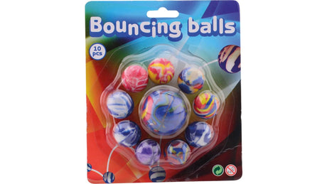 Johntoy john toy stuiterballen 10 stuks op kaart