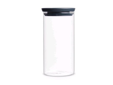 Brabantia voorraadbus stapelbaar 1100ml glas dia.10,4x20,2cm