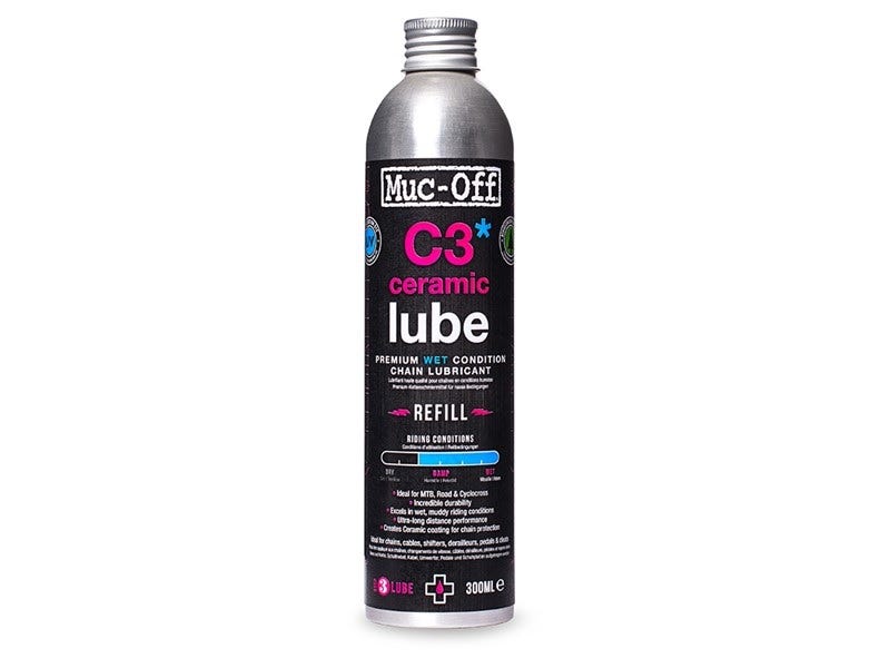 Muc-off fietsonderhoud c3 wet ceramic lube 300ml navulverpakking - 299018