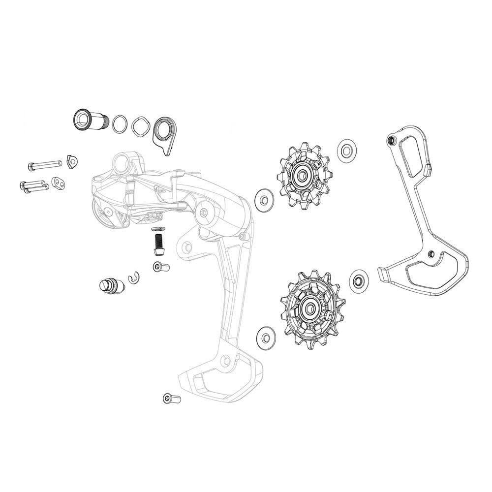 Sram derailleurdeel achterderailleur outer link kit
