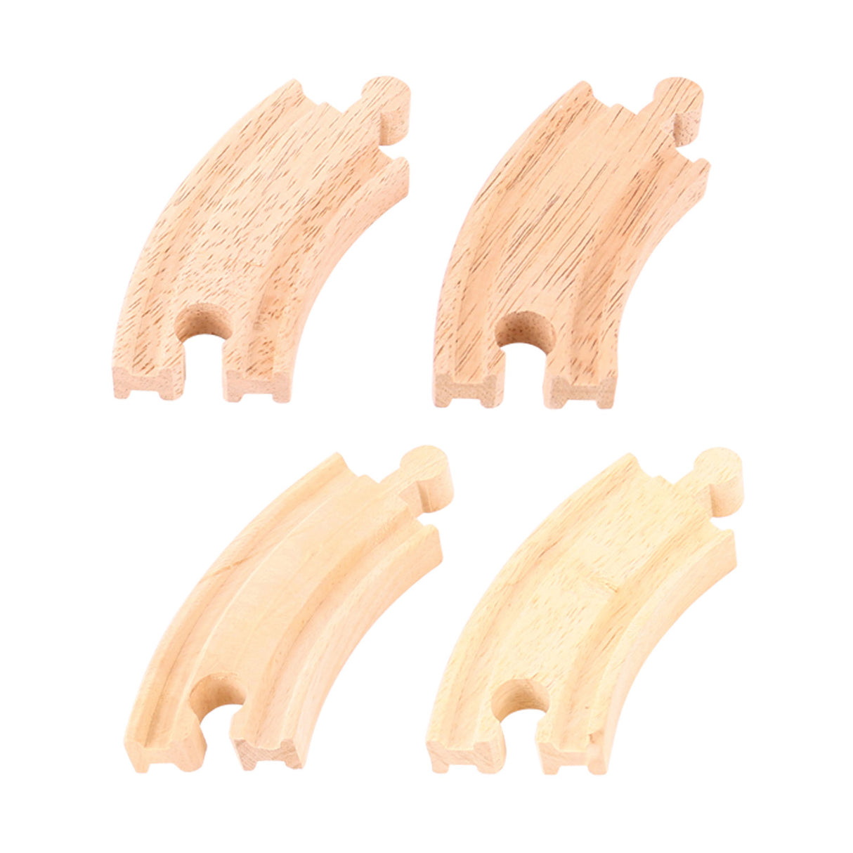 Bigjigs Holzschienen kurze Kurven, 4st.