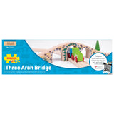 Bigjigs Wooden Rails Bridge con 3 archi