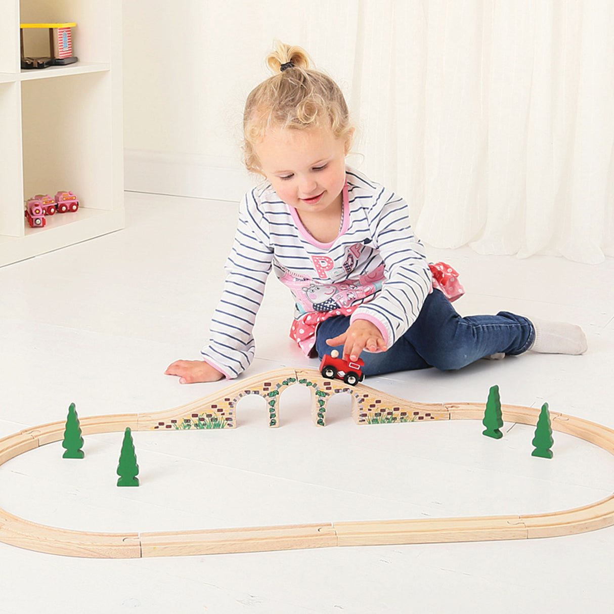 Bigjigs Bridge en bois avec 3 arches