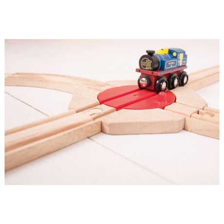 Bigjigs Houten Rails 4-richting Draaiplateau