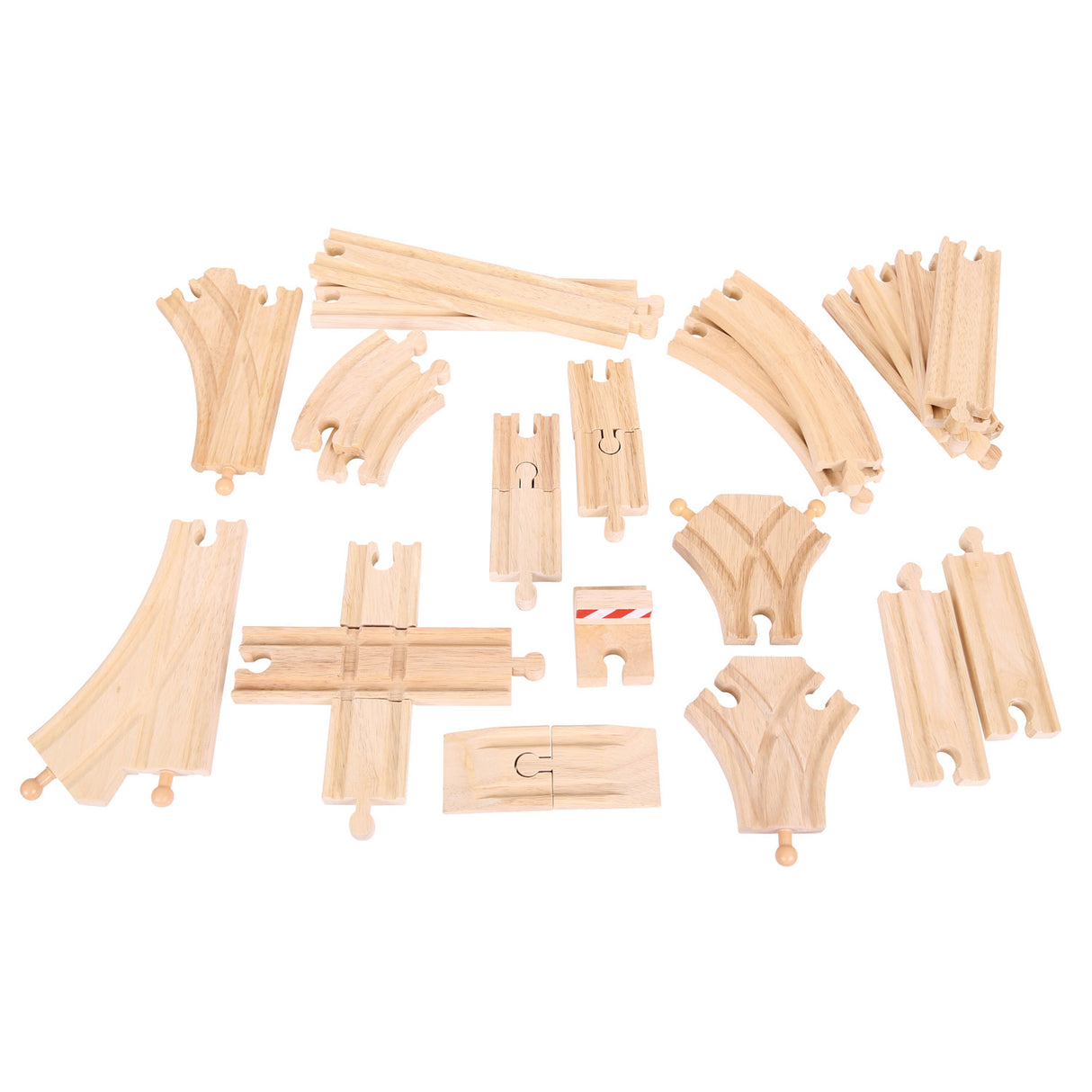 Bigjigs Wood Rails Expansion Set, 25dlg.