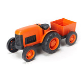 Green Toys Tractor with Trailer Orange