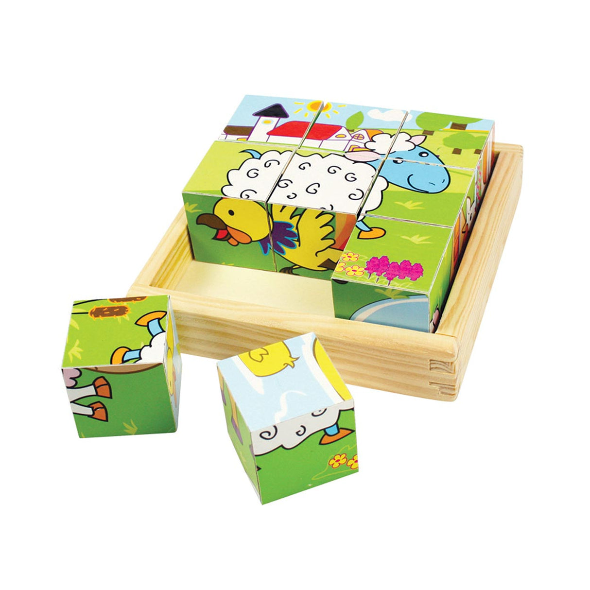 Bigjigs Farm Animal Animals Block Puzzle