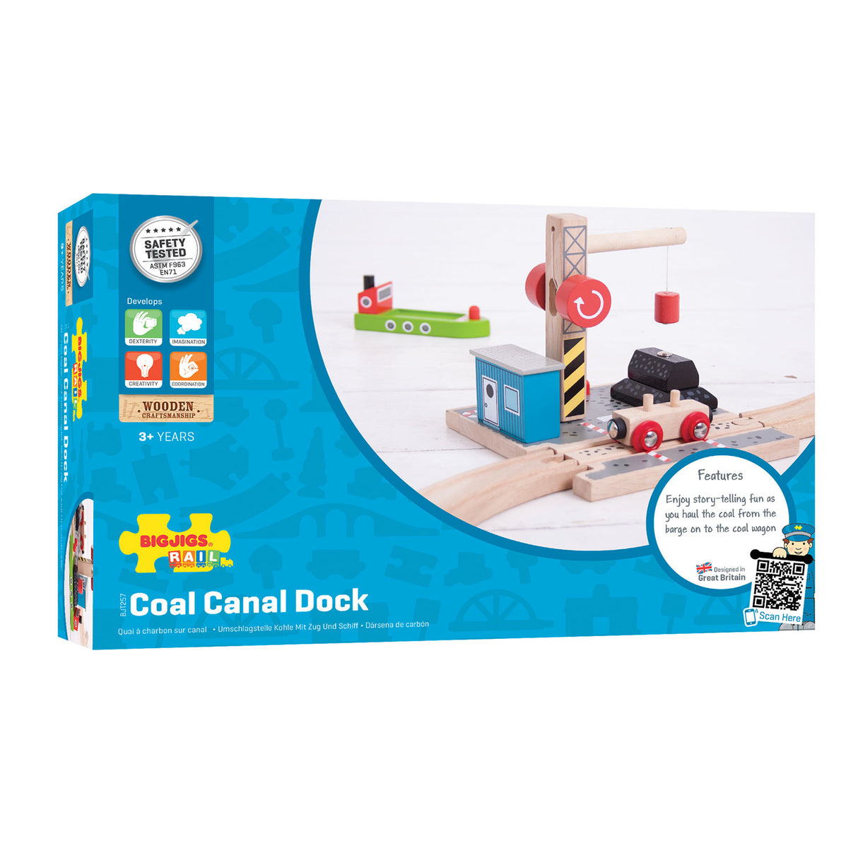 Bigjigs Wooden Rails Charging Station Coal