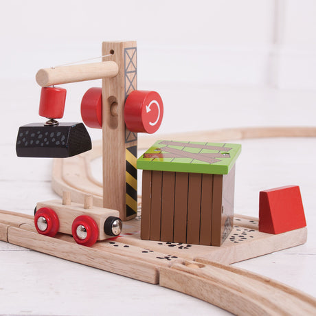 Bigjigs houten rails - steenkool mijn