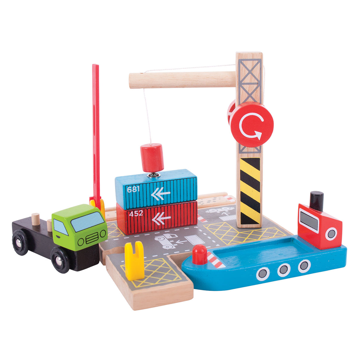 Bigjigs Wooden Rails Container Shipyard