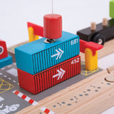 Bigjigs Houten Rails Container Scheepswerf