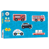 Bigjigs wooden vehicles, 5st.