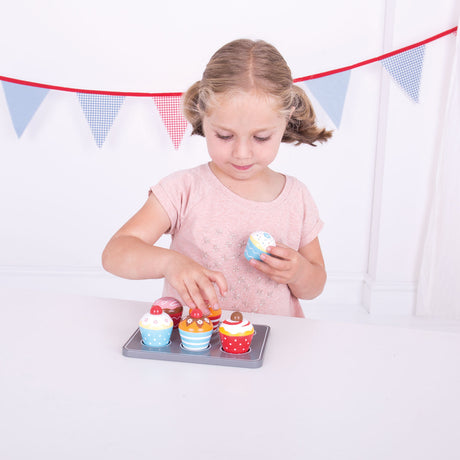 Bigjigs houten muffinset