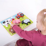 Bigjigs houten puzzel boerderij, 5dlg.