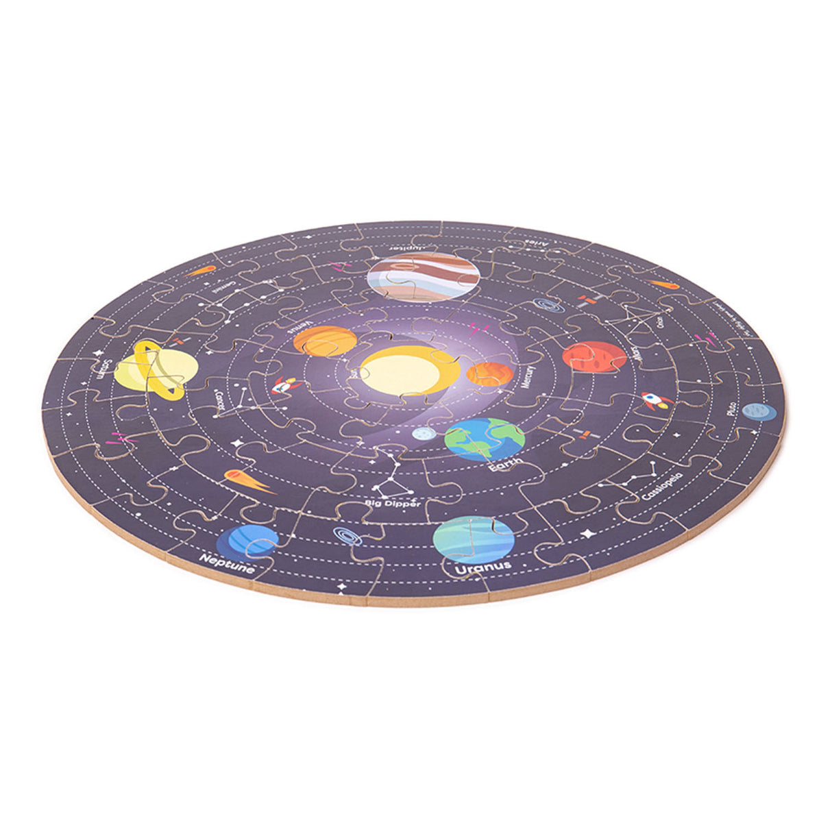 Bigjigs vloerpuzzel zonnestelsel rond, 39cm