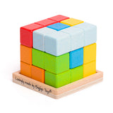 Lesena lock-a-cube kubus puzzle